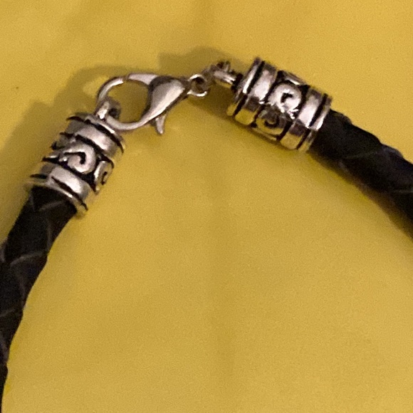 Handmade Genuine Cork Braided Bracelet with Sea Glass - Picture 3 of 3